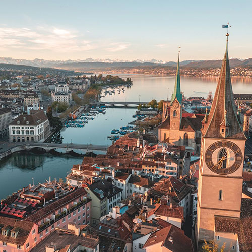 Accessible highlights of Zurich view