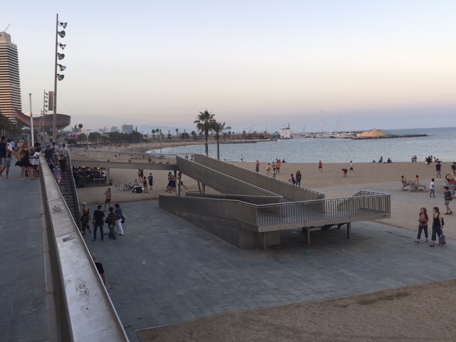 Barceloneta beach ramp