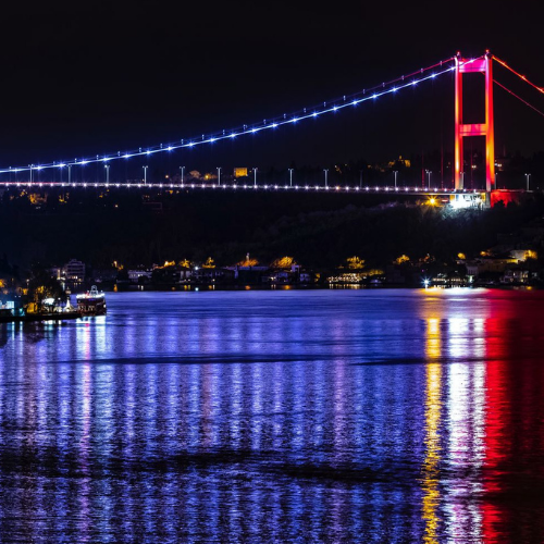 Bosphorus River by night
