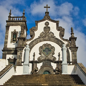 Church Facade in Ribeira Grande São Miguel Azores