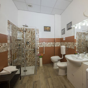 City Center Accessible Apartment Rome, and bathroom
