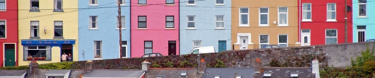 Colored houses in Cobh Ireland