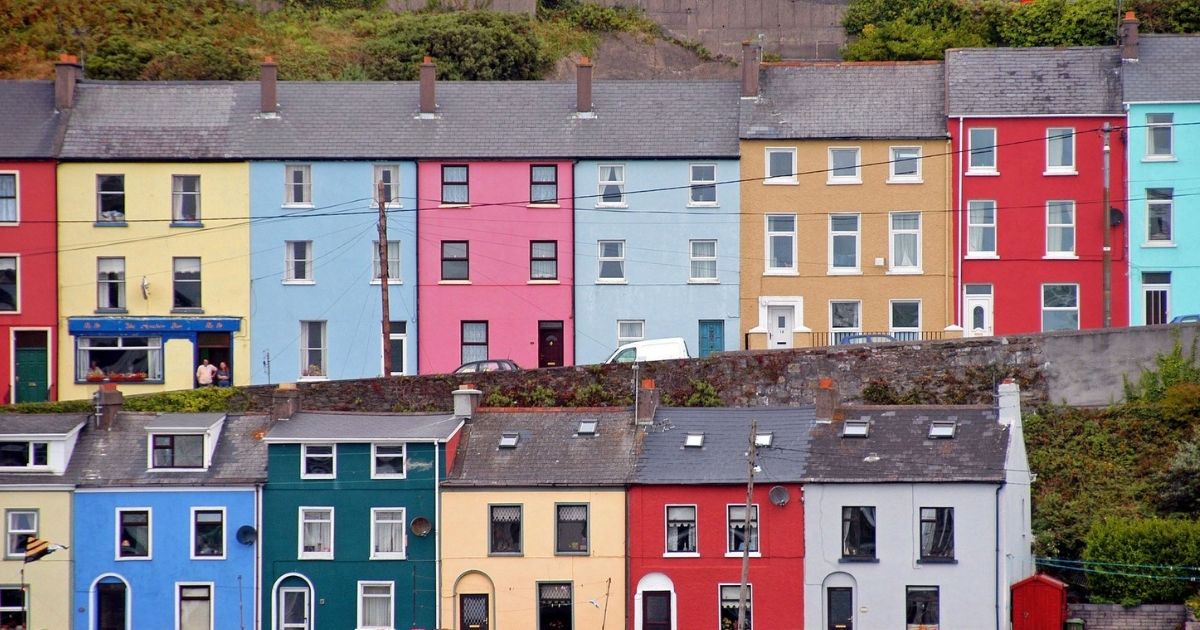 Colored houses in Cobh Ireland