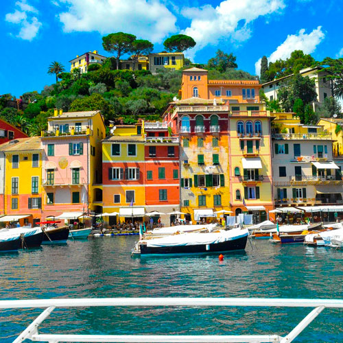Colorful houses in Portofino