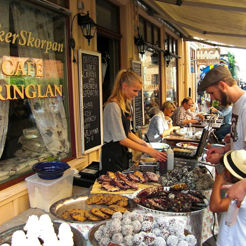 Gothenburg's market in the old town