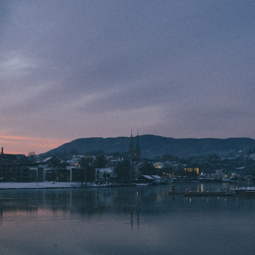 Molde city in the evening