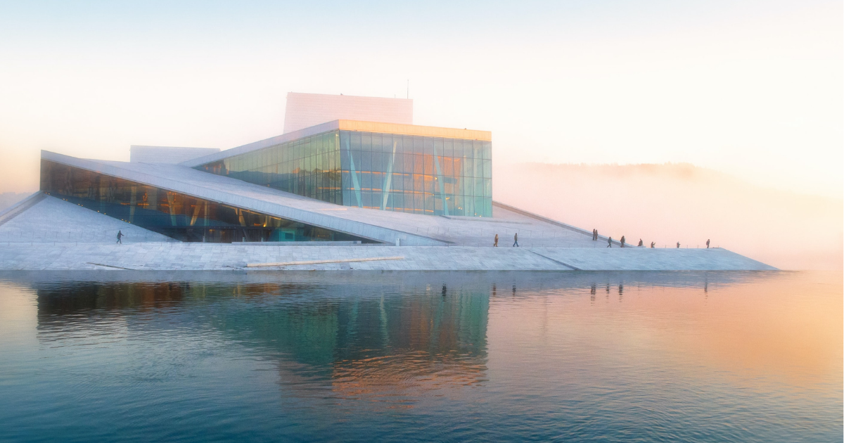 Opera House architecture in Oslo Norway