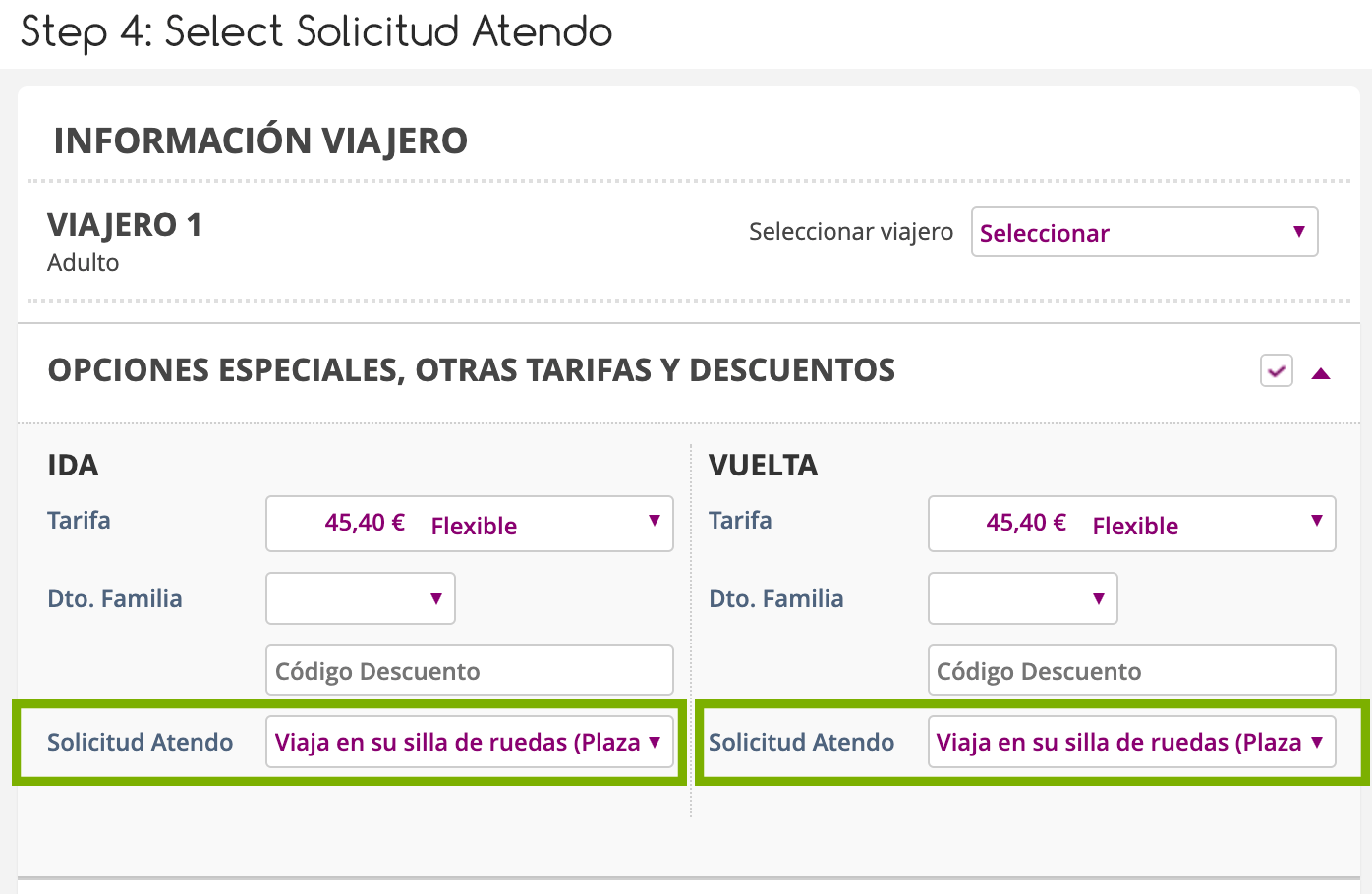 Step 4 buying your own Renfe Tickets