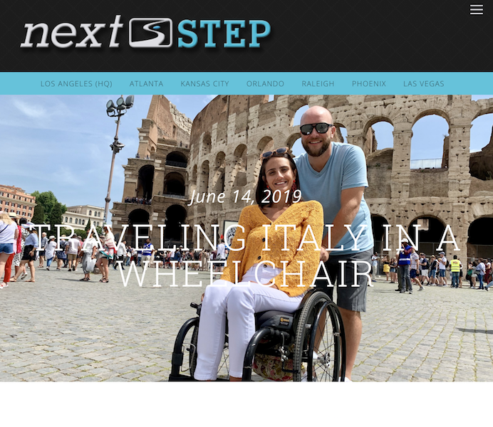 Blogpost Next Steps - Traveling Italy in a Wheelchair Press