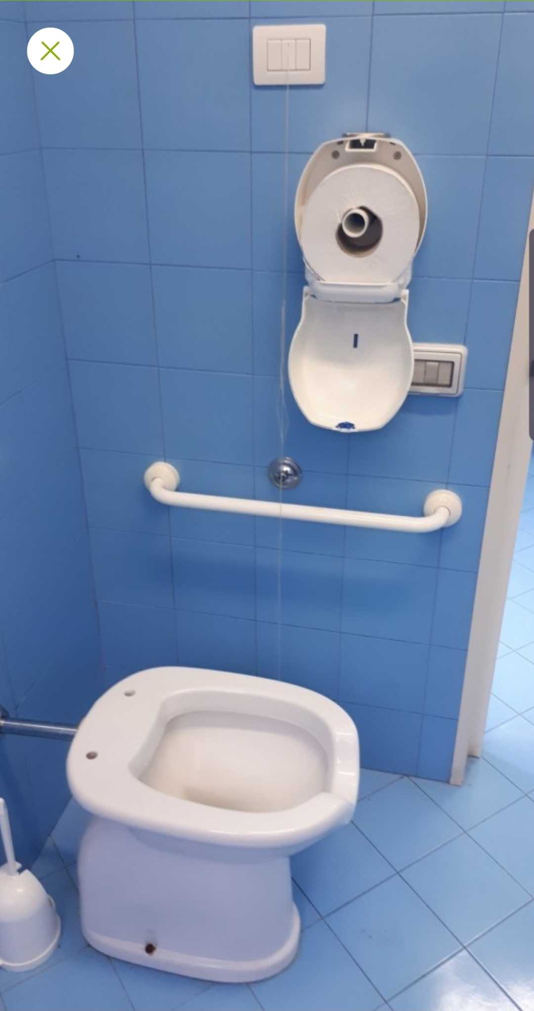 Wheelchair accessible bathroom Herculaneum left handle bar