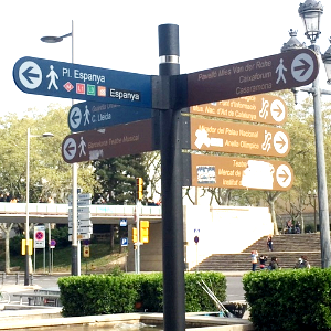 Signpost to Mies Van der Rohe Pavilion