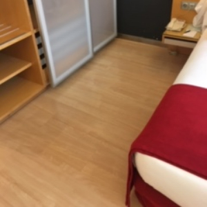 Space between bed and closet