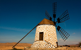 Spain Canary Islands Fuerteventura Windmill