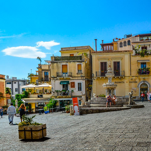 Square in Taormina