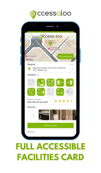 Accessaloo Full details full accessible facilities card in accessaloo