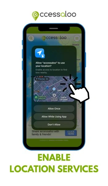 Accessaloo Location Enabling location services on the accessaloo app