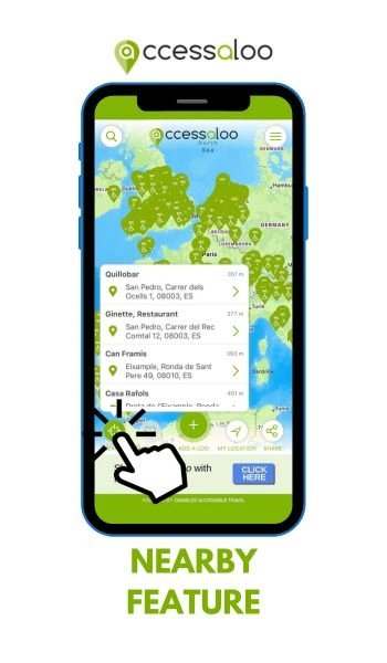 Accessaloo Nearby Using the 'nearby' feature in accessaloo