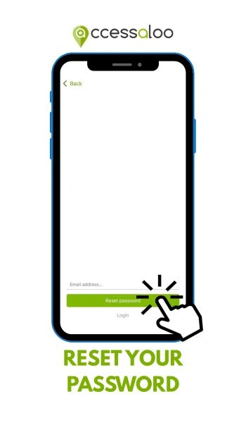Accessaloo Reset PW Resetting a password on the accessaloo app