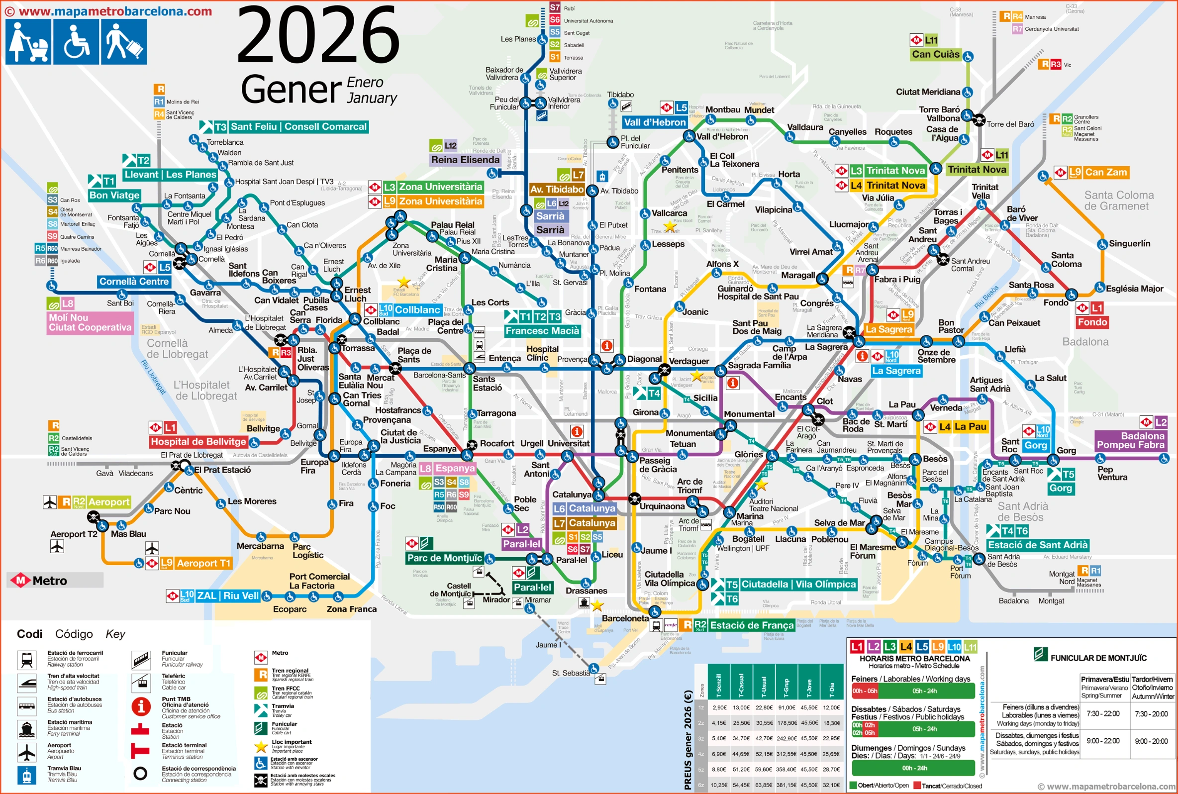 Accessible Metro Map January 2026