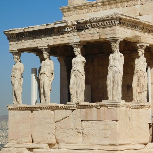 acropolis athens statues