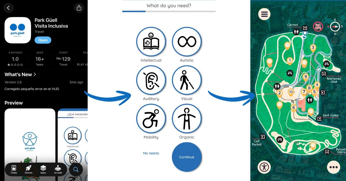 Accessibility App Park Guell Accessibility App Park Guell