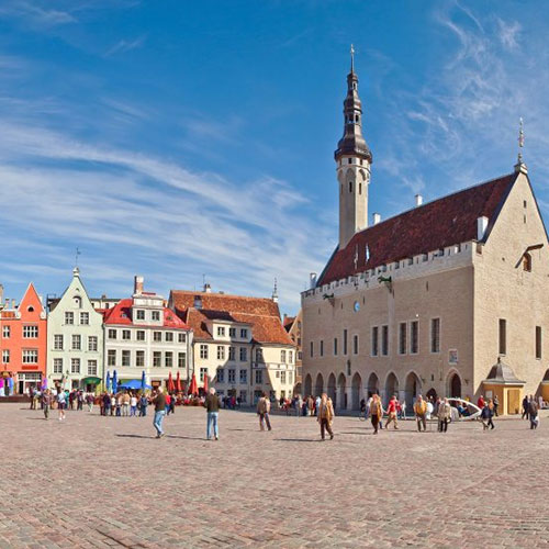 beautiful square in Tallinn