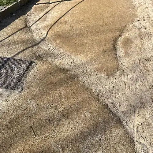 bumps in the pathway due to erosion