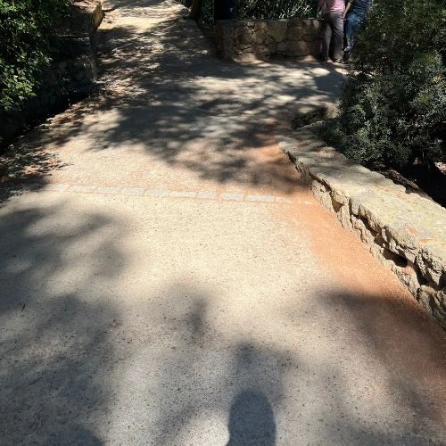 concrete and gravel path downhill concrete and gravel path downhill