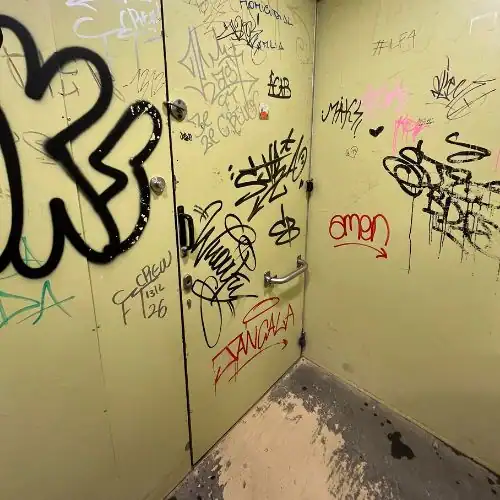 toilet door inside