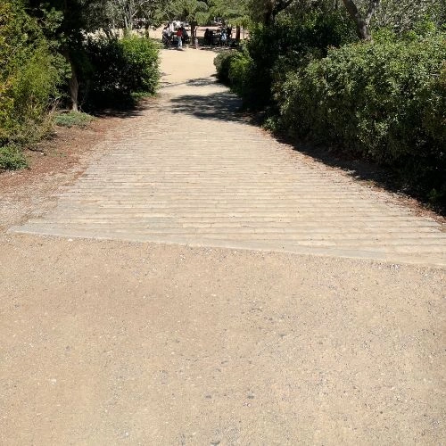 gravel path to stone brick slope gravel path to stone brick slope