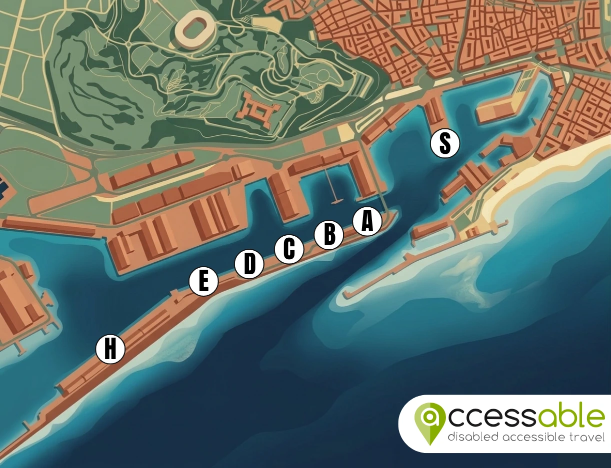 Map Cruise Terminals Barcelona