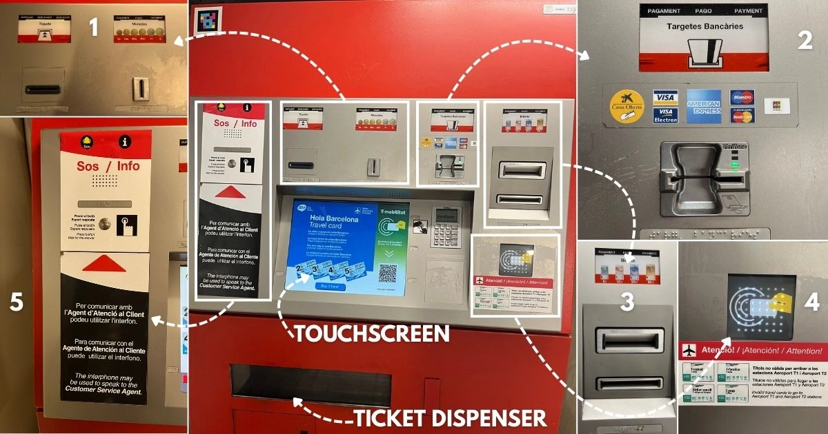 Metro ticket vending machine
