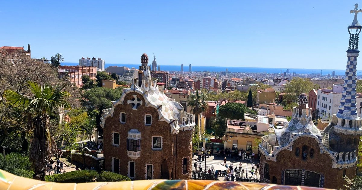 Nature Square View from the Nature Square at Park Guell