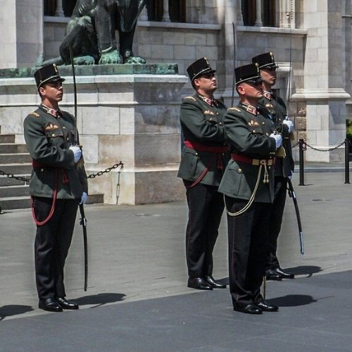 parliament budapest guards