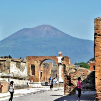 pompeii with vesuvius in the background pompeii with vesuvius in the background