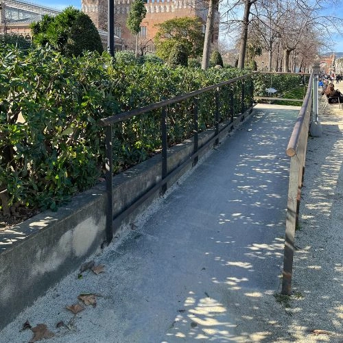 ramp next to bushes