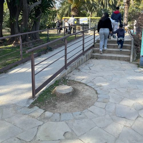 ramp next to stairs