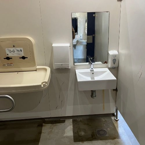accessible sink sink at the accessible toilet