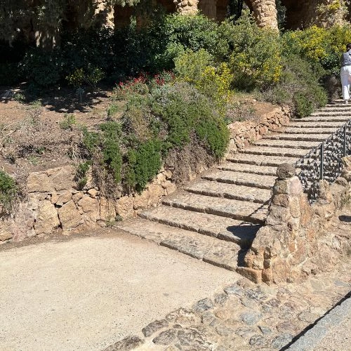 staircase to viaducts staircase to viaducts park guell
