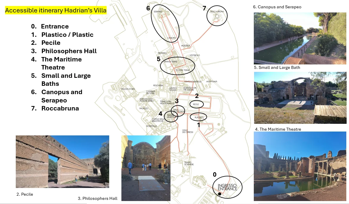 Villa Adriana Accessible Map