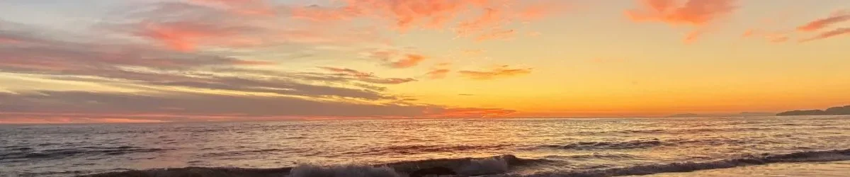 Motril beach with sunset